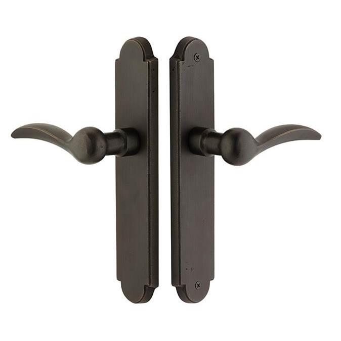 Emtek 4241DLH Priv , Stretto , Sandcast Bronze Arched 10" Plt , Durango Lever , LH - Parent