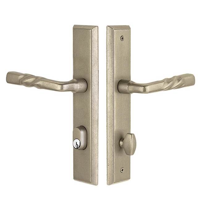 Emtek 5442DRH Entry KyOS , Stretto , Sandcast Bronze Rectangular 10" Plt , Durango Lever , RH - Parent