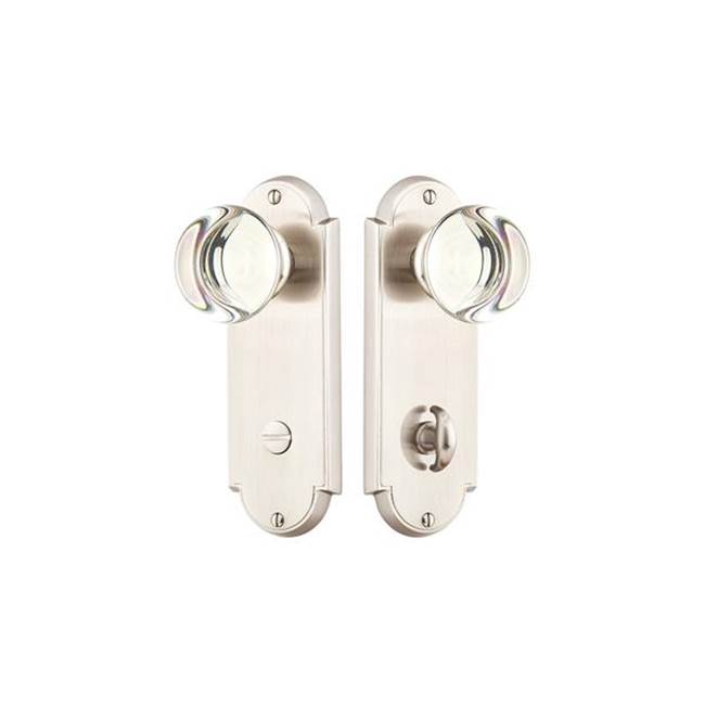 Emtek 8228MERH Privacy , Sideplate Locksets Delaware Non-Keyed Thumbturn 3-3/8" C-C , Merrimack Lever , RH - Parent