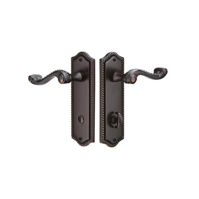 Emtek 8223RL Rope Sideplate Lockset , Thumbturn Privacy , Non-Keyed , Rope Lever - Parent