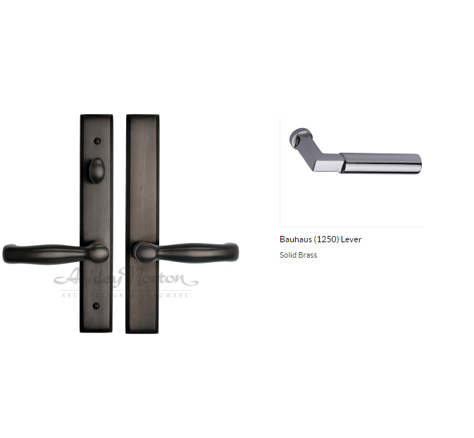 Ashley Norton SQEG4.1250.47.R.BK Bauhaus Lever Low Dummy - Flat Black