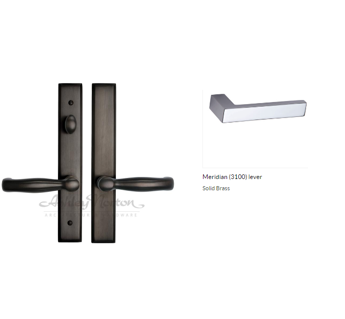 Ashley Norton SQEG4.3100.55.R.BK Meridian US Lever Low Entry - Flat Black