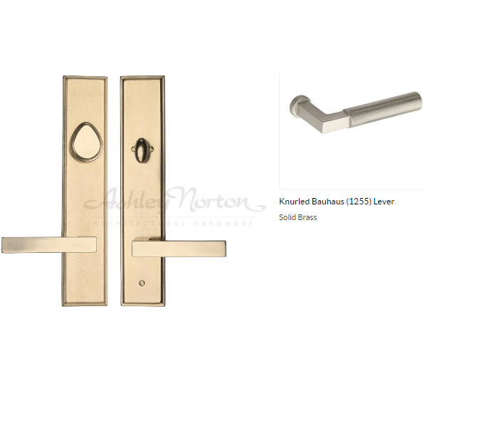 Ashley Norton SQLES.1255.50.R.BK-234 Knurled Bauhaus Entry - Flat Black