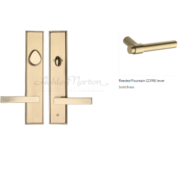 Ashley Norton SQLES.2398.50.R.BK-234 Reeded Fountain Entry - Flat Black