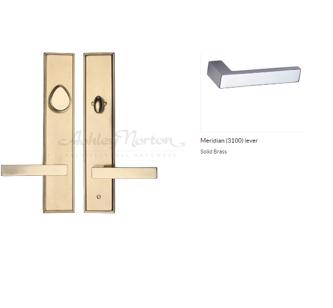 Ashley Norton SQLES.3100.52.R.4-234 Meridian Dbl Entry - Satin Nickel