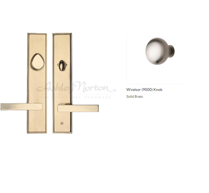 Ashley Norton SQLES.9000.50.R.8/4-238 Windsor Entry - Dark Oil Rubbed/Satin Nickel