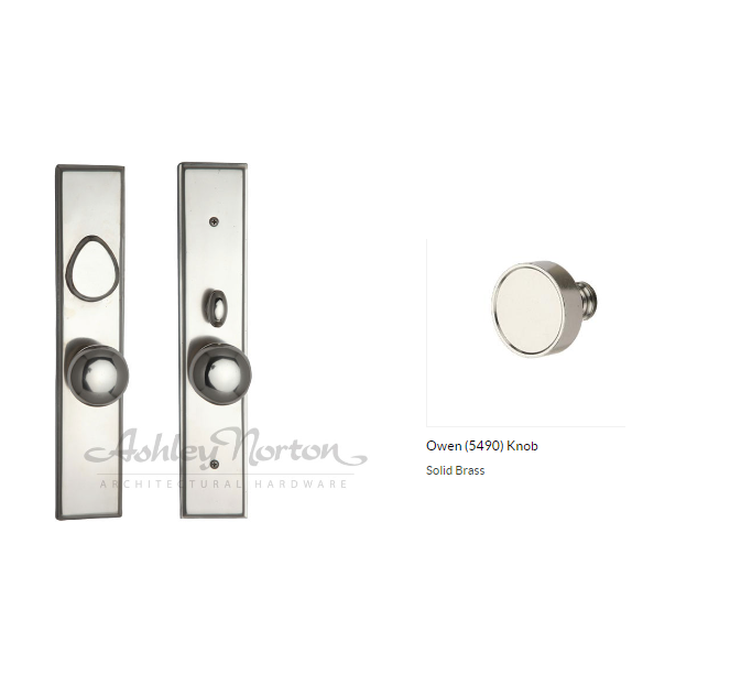 Ashley Norton SQMOR.5490.12.3S Owen LxL Entry - Satin Brass