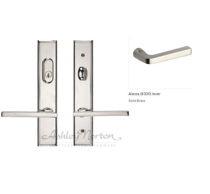 Ashley Norton SQMR4.8300.55.L.8/4 Alessa Ashland Entry - Dark Oil Rubbed/Satin Nickel