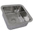 Nantucket Sinks SQRS-7 SQRS-7  16.5 Inch Square Hammered Stainless Undermount Bar Sink