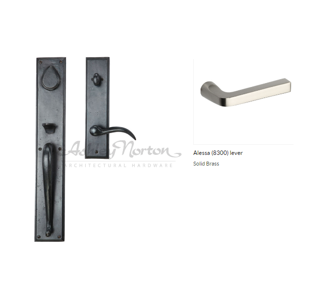 Ashley Norton SQUS4.8300.53.R.BK/3S Alessa US Patio - Flat Black/Satin Brass