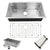 Nantucket Sinks SR-PS-3620-16 Pro Series Large Prep Station Single Bowl Undermount Kitchen Sink with Compatible Accessories