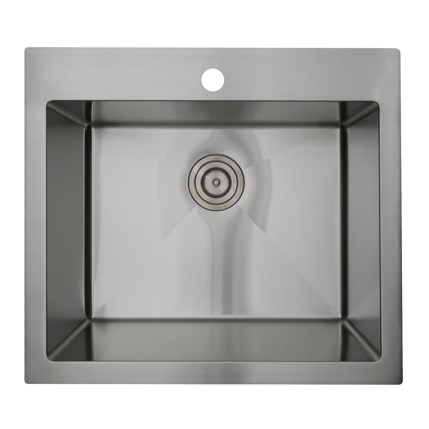 Nantucket Sinks SR2522-12-16 25" Pro Series Rectangle Topmount Small Radius Corners Laundry Sink