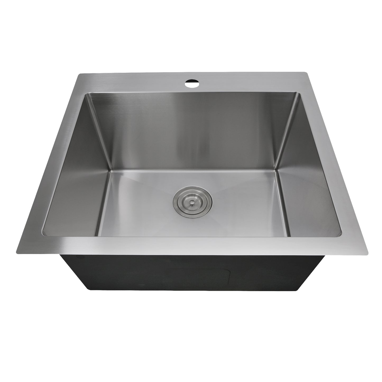 Nantucket Sinks SR2522-12-16 25" Pro Series Rectangle Topmount Small Radius Corners Laundry Sink