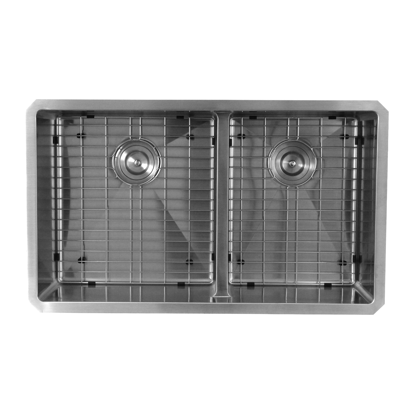 Nantucket Sinks SR3219-OS-16 Pro Series 60/40 Offset Double bowl Undermount Small Radius Kitchen Sink