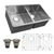Nantucket Sinks SR3219-OS-16 Pro Series 60/40 Offset Double bowl Undermount Small Radius Kitchen Sink