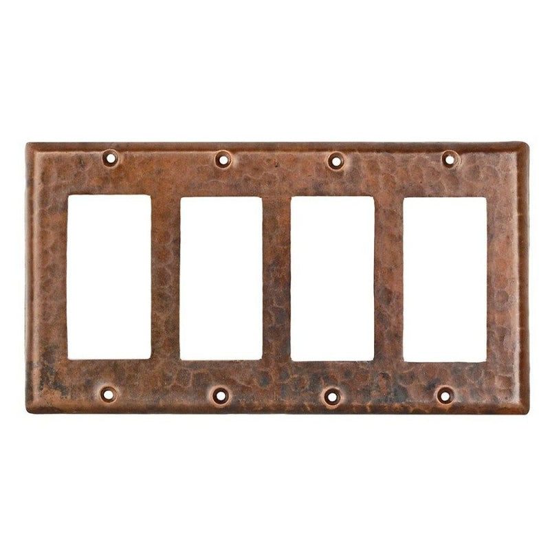 Premier Copper Switchplate Quadruple Cover GFI SR4