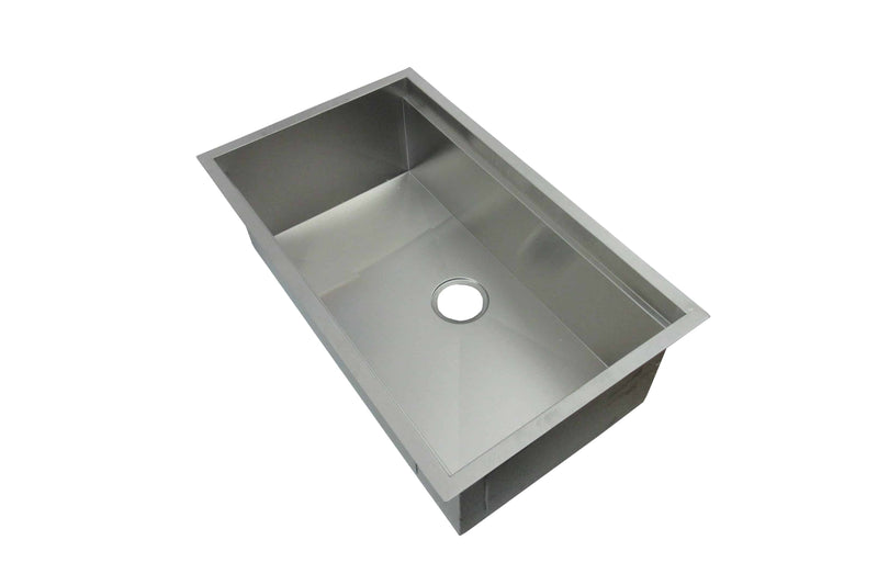 Lenova SS-ORi-LES32 Ledge Series Kitchen Sink 32in x 19in x 10in - Brushed Satin