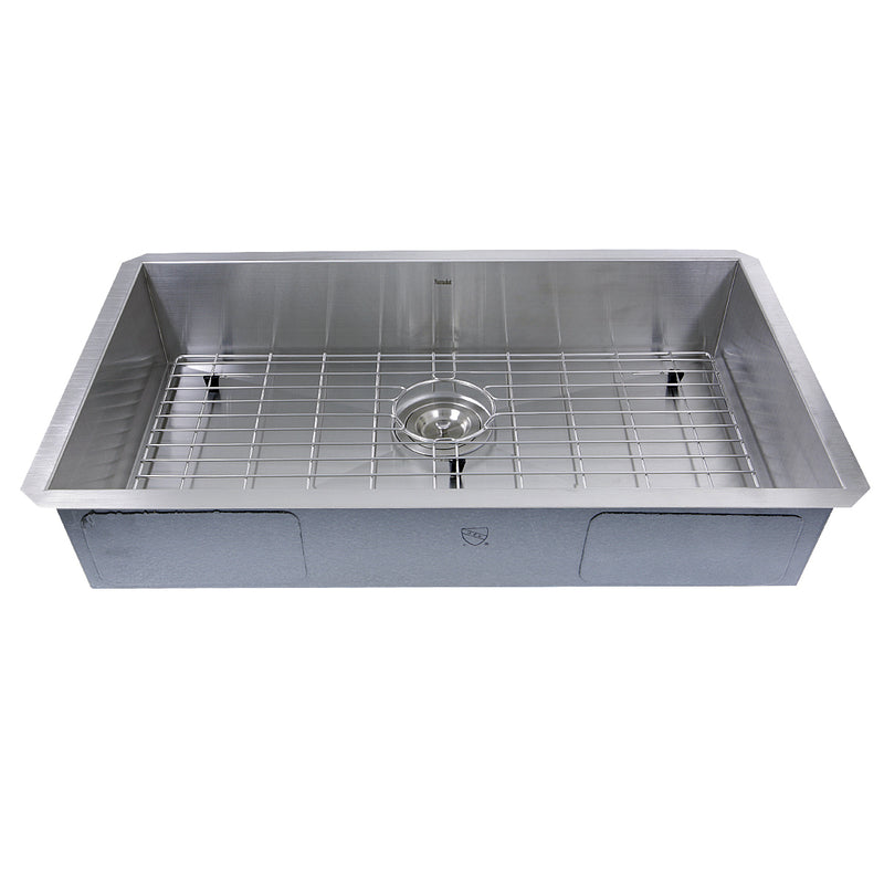 Nantucket Sinks SS-PRO-ZR3018-5.5 30-inch Single Bowl Zero Radius ADA Stainless Steel Kitchen Sink