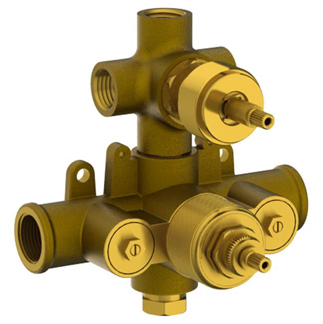 Watermark SS-THVD3 1/2" Thermostatic Valve With Built In Vol. Cntrl & 3-Way Diverter