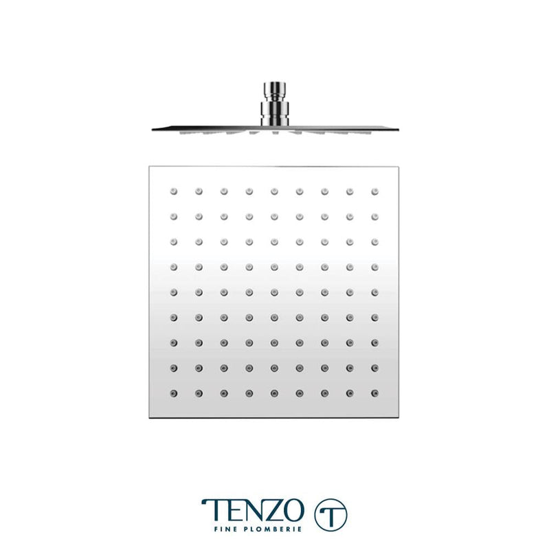 Tenzo SSTS-08-S-CR Shower Head Square 20X20CM Stainless Steel 2MM Chrome