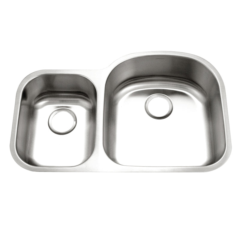 Houzer STC-2200SL-20 Eston 32 Inch Stainless Steel Undermount 70/30 Double Small Left Bowl Offset Kitchen Sink