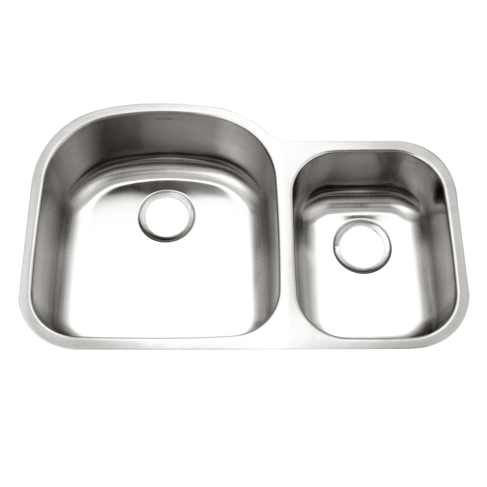 Houzer STC-2200SR-1 Eston 32 Inch Stainless Steel Undermount 70/30 Double Small Right Bowl Offset Kitchen Sink