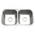 Houzer STD-2100-5 Eston 31 Inch Stainless Steel Undermount 50/50 Double Bowl Kitchen Sink