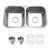 Houzer STD-2100-C Eston 31 Inch Stainless Steel Undermount 50/50 Double Bowl Kitchen Sink