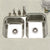 Houzer STE-2300SL-1 Eston 31 Inch Stainless Steel Undermount 60/40 Double Small Left Bowl Offset Kitchen Sink