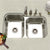 Houzer STE-2300SR-1 Eston 31 Inch Stainless Steel Undermount 60/40 Double Small Right Bowl Offset Kitchen Sink