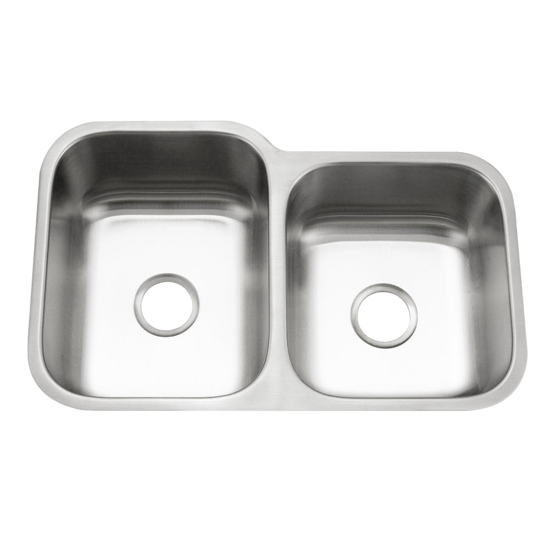 Houzer STE-2300SR-1 Eston 31 Inch Stainless Steel Undermount 60/40 Double Small Right Bowl Offset Kitchen Sink