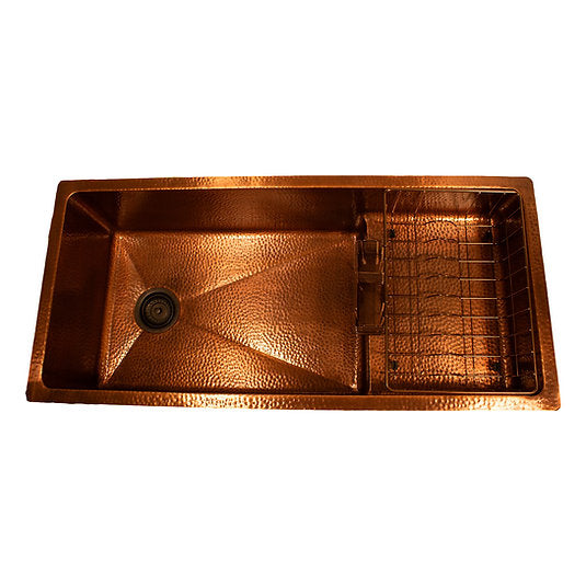 Nantucket Sinks STEPPE3918-HC X Studio Dearborn Copper STEPPE Undermount Kitchen Sink