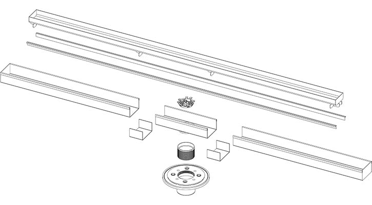 Infinity Drain STIF AS 6560 60" Complete Kit for the Tile Insert 65 - Parent