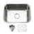 Houzer STS-1300-C Eston 23 Inch Stainless Steel Undermount Single Bowl Kitchen Sink