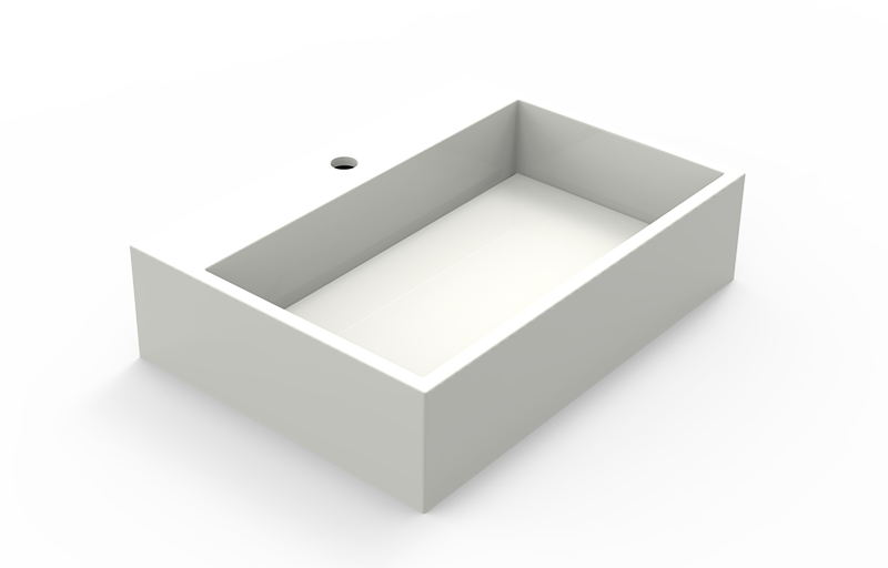 Graff SUB00-1-NO-GL-PC Sublime Countertop Sink With Single Faucet Hole