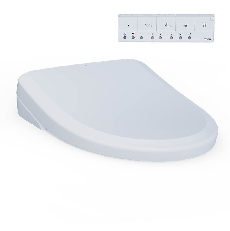 Toto SW4724AT40#01 Washlet S7 Electronic Bidet Toilet Seat With Ewater+ Bowl and Wand Cleaning and Classic Lid, Elongated