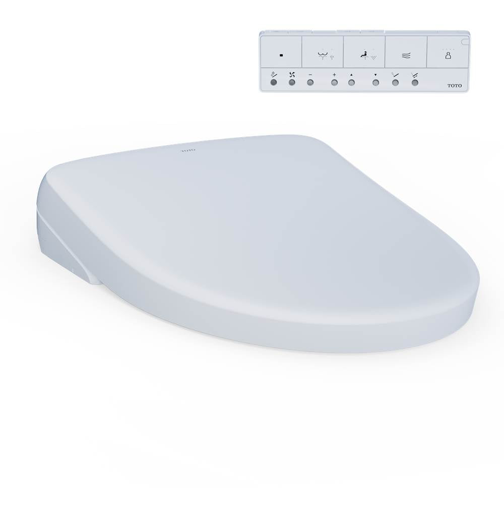 Toto SW4726AT40#01 Washlet S7 Electronic Bidet Toilet Seat With Ewater+ Bowl and Wand Cleaning and Contemporary Lid, Elongated
