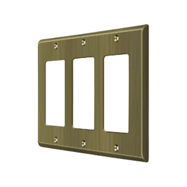 Deltana SWP4740 Switch Plate, Triple Rocker