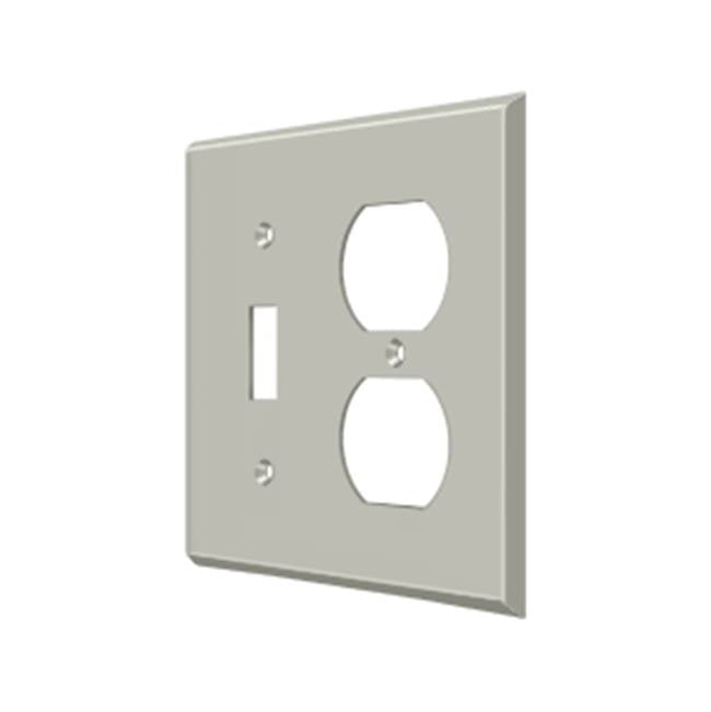 Deltana SWP4762 Switch Plate, Single Switch/Double Outlet