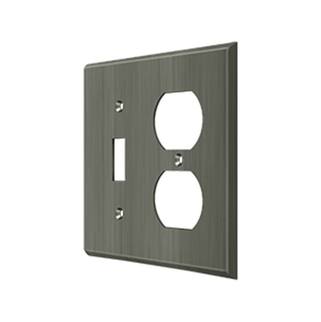 Deltana SWP4762 Switch Plate, Single Switch/Double Outlet