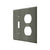 Deltana SWP4762 Switch Plate, Single Switch/Double Outlet