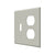 Deltana SWP4762 Switch Plate, Single Switch/Double Outlet