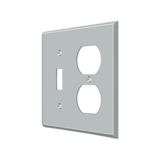 Deltana SWP4762 Switch Plate, Single Switch/Double Outlet