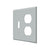 Deltana SWP4762 Switch Plate, Single Switch/Double Outlet