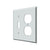 Deltana SWP4762 Switch Plate, Single Switch/Double Outlet