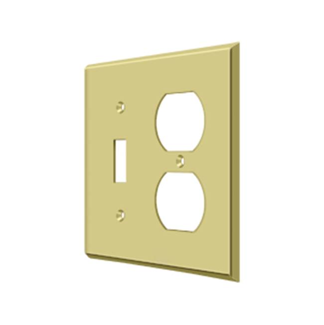 Deltana SWP4762 Switch Plate, Single Switch/Double Outlet