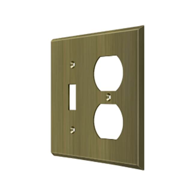 Deltana SWP4762 Switch Plate, Single Switch/Double Outlet