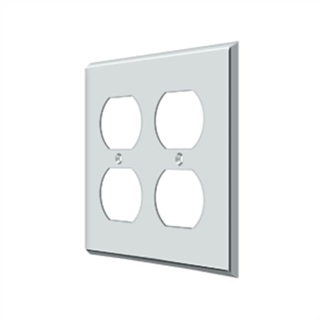 Deltana SWP4771 Switch Plate, Quadruple Outlet