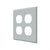 Deltana SWP4771 Switch Plate, Quadruple Outlet