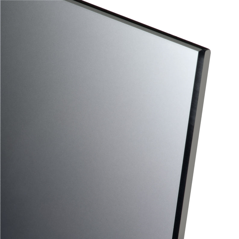 GlassCrafters 20W x 72H x 6D Full Length Frameless Mirrored Cabinet, Left Hand, Satin Gray Glass